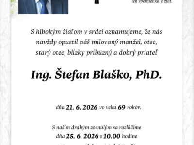 Smutné oznámení