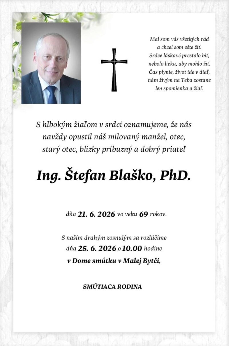 Smutné oznámení